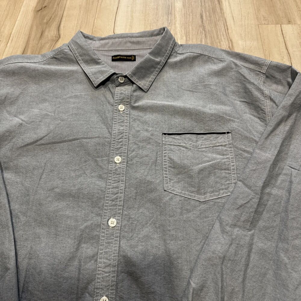 Ross&Freckle Men's Long Sleeve Button Up Reversible Cuff Shirt Sz XXXL - Picture 4 of 8